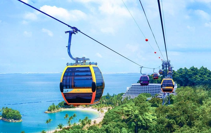 【新加坡人气景点】圣淘沙高空缆车